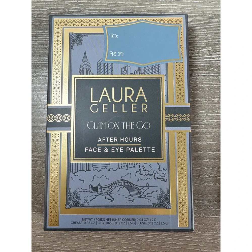 NEW~ Laura Geller GLAM ON THE GO Face Eye Palette 3 Sets Blush & Eyeshadows